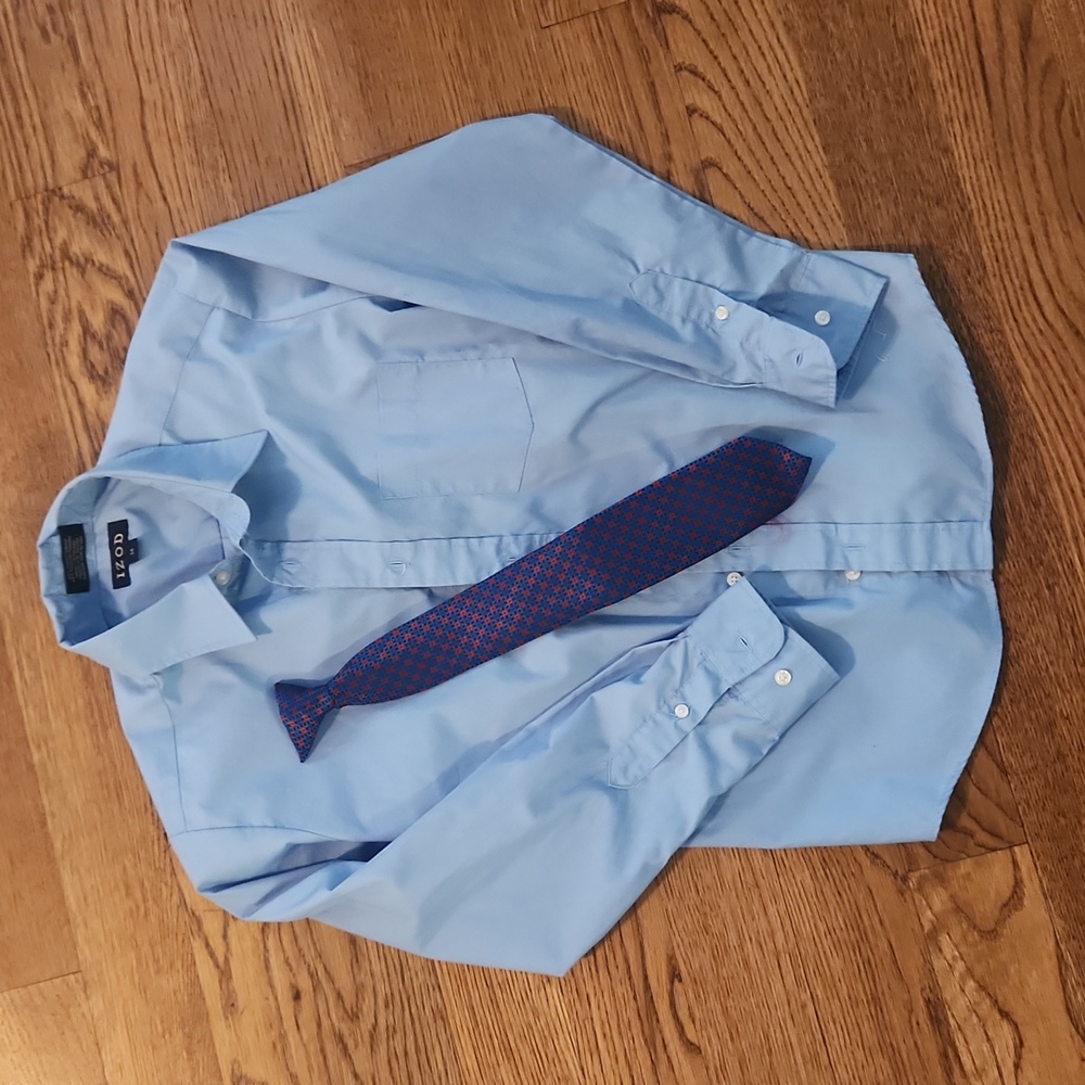 Izod boys shirt and tie set, size 14